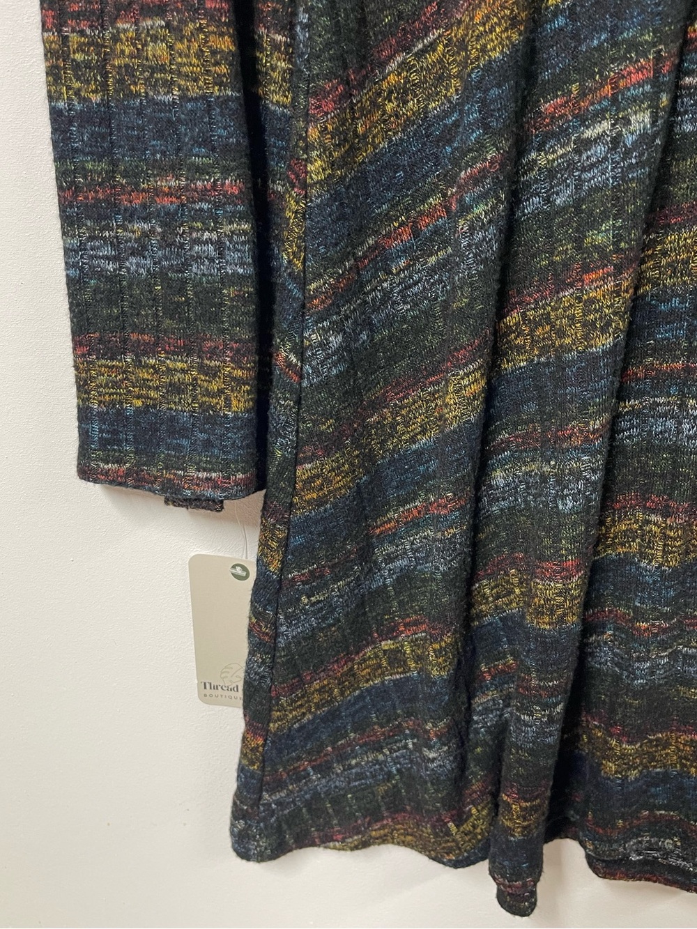 Mossimo Supply Co. Striped Knit Bell Long Sleeve Dress - Picture 6 of 10